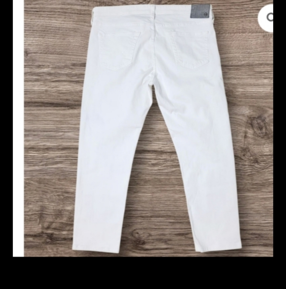 AG Adriano Goldschmied White Slim Straight Jeans
